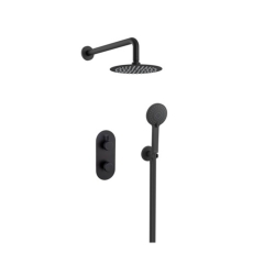 Bristan Molida Dual Concealed Mixer Shower with Fixed Head and Handset - Black