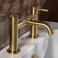 Bristan Molida Bath Filler Tap Pillar Mounted - Brushed Brass