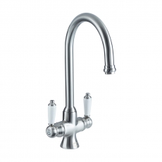 Bristan Renaissance EasyFit Mono Kitchen Sink Mixer Tap Dual Handle - Brushed Nickel