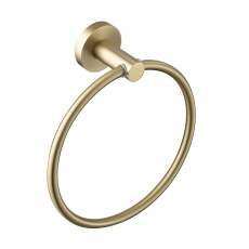 Bristan Round Brass Towel Ring - Brushed Brass