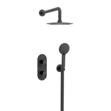 Bristan Saffron Dual Concealed Mixer Shower with Fixed Head and Handset - Black