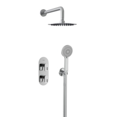 Bristan Saffron Dual Concealed Mixer Shower with Fixed Head and Handset - Chrome