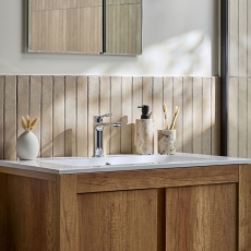 Bristan Saffron Eco Start Basin Mixer Tap with Clicker Waste - Chrome