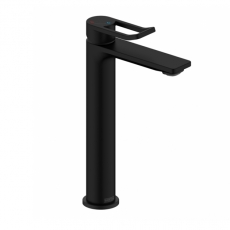 Bristan Saffron Eco Start Tall Basin Mixer Tap with Clicker Waste - Black