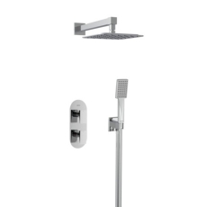Bristan Tangram Dual Concealed Mixer Shower with Fixed Head and Handset - Chrome
