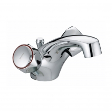 Bristan Value Club Dual Flow Basin Mixer Tap with Pop Up Waste - Chrome