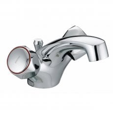 Bristan Value Club Dual Flow Basin Mixer Tap with Pop Up Waste - Chrome