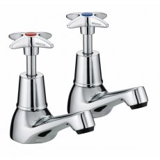 Bristan Value Crosshead Top Basin Taps - Chrome Plated