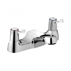 Bristan Value Bath Filler Tap with 76mm Metal Lever Handles - Chrome