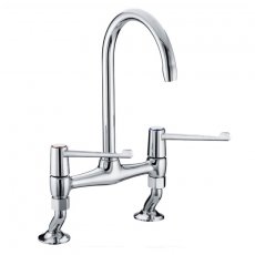 Bristan Value Kitchen Sink Mixer Tap with 6 Inch Lever Handles - Chrome