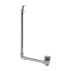 Britton Exposed Overflow Press Top Bath Waste Chrome