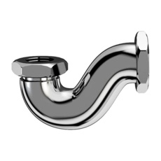 Britton Shallow Exposed Bath P Trap Chrome