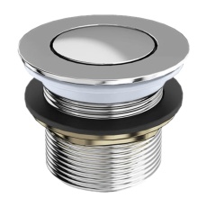 Britton Unslotted Press Top Bath Waste Chrome