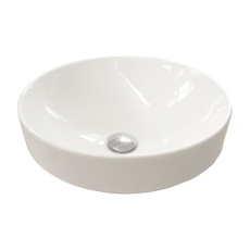 Britton Thin Gloss White Semi-Inset Countertop Basin 400mm