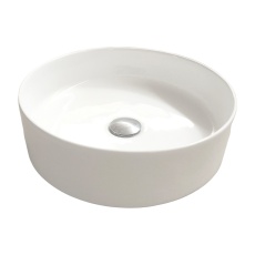 Britton Round Gloss White Countertop Basin 400mm