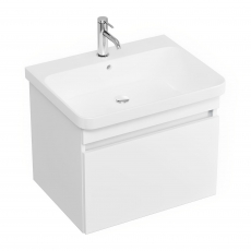 Britton Dalston Wall Hung 1-Drawer Vanity Unit with basin 600mm Wide - Matt White
