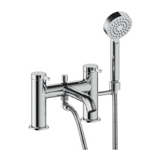 Britton Hoxton 2.0 Chrome 2 Tap Hole Bath Shower Mixer Tap with Handset