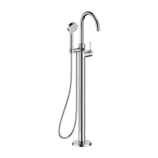 Britton Hoxton 2.0 Chrome Floor Standing Bath Shower Mixer Tap with Handset