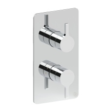 Britton Hoxton 2.0 Chrome Dual Outlet Concealed Thermostatic Shower Valve with Diverter
