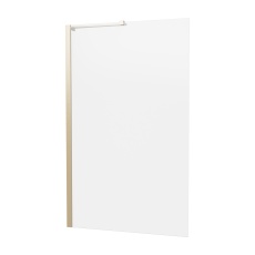 Britton Hoxton 6 Brushed Brass 900mm Fixed Bath Screen