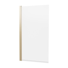 Britton Hoxton 6 Brushed Brass 800mm Hinged Bath Screen
