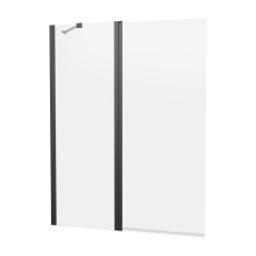 Britton Hoxton 6 Matt Black 1150mm Double Bath Screen