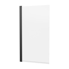 Britton Hoxton 6 Matt Black 800mm Hinged Bath Screen