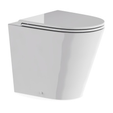Britton Hoxton Round Rimless Back to Wall Toilet (inc Soft Close Seat)