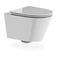 Britton Hoxton Round Rimless Wall Hung Toilet (inc Soft Close Seat)