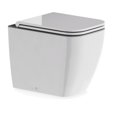 Britton Hoxton Square Rimless Back to Wall Toilet (inc Soft Close Seat)