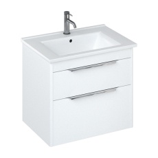 Britton Shoreditch 650mm 2-Drawer Wall Hung Vanity Unit with Basin