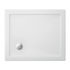 Britton Zamori Rectangular Shower Tray 900mm x 800mm - White