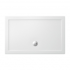 Britton Zamori Rectangular Shower Tray 1400mm x 900mm - White