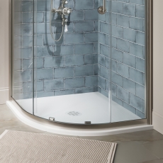 Burlington Bowood White 25mm Ultra-Slim Quadrant Shower Tray