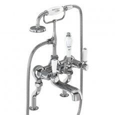 Burlington Kensington Bath Shower Mixer Tap Pillar Mounted Chrome