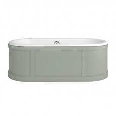 Burlington London Acrylic Bath with Curved Surround 1800mm x 850mm - Olive