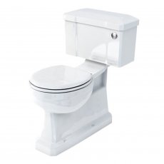 Burlington S-Trap Close Coupled Pan Slimline Push Button Cistern with Vertical Outlet - Excluding Seat