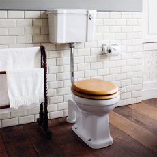Burlington Standard Low Level Toilet Slimline Push Button Cistern - Excluding Seat
