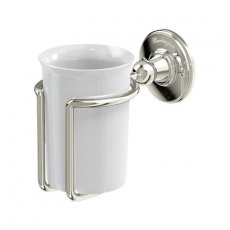 Burlington Traditional Tumbler and Holder Wall Mounted - White/Nickel
