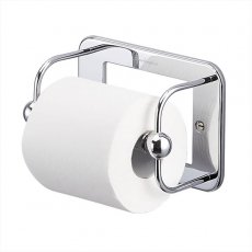Burlington Traditional Toilet Roll Holder and Cover Wall Mounted Chrome