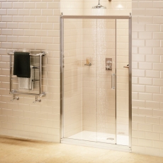 Burlington Traditional Sliding Shower Door 1200mm Wide - 8mm Glass