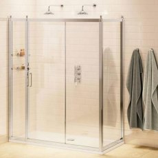 Burlington Traditional Inline Sliding Door Rectangular Shower Enclosure - 8mm Glass