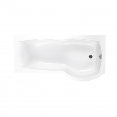 Carron Sigma P-Shaped Shower Bath 1800mm x 750mm/900mm Right Handed - Carronite