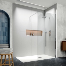 Delphi Accents Chrome Wet Room Shower Screen