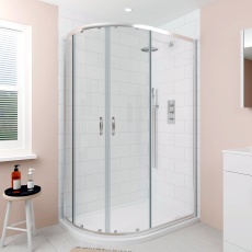 Delphi Alpha Chrome 5mm Offset Quadrant Shower Enclosure