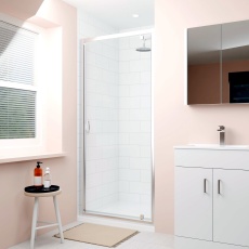 Delphi Alpha Chrome 5mm Pivot Shower Door (1850mm High)