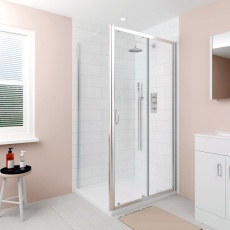 Delphi Alpha Chrome 5mm Sliding Door Shower Enclosure