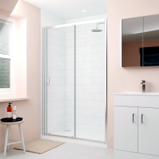 Delphi Alpha Chrome 5mm Sliding Shower Door (1850mm High)