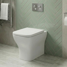 Delphi Alpine Rimless Back to Wall Toilet (inc Soft Close Seat)