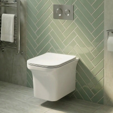 Delphi Alpine Deluxe Rimless Wall Hung Toilet (inc Soft Close Seat)